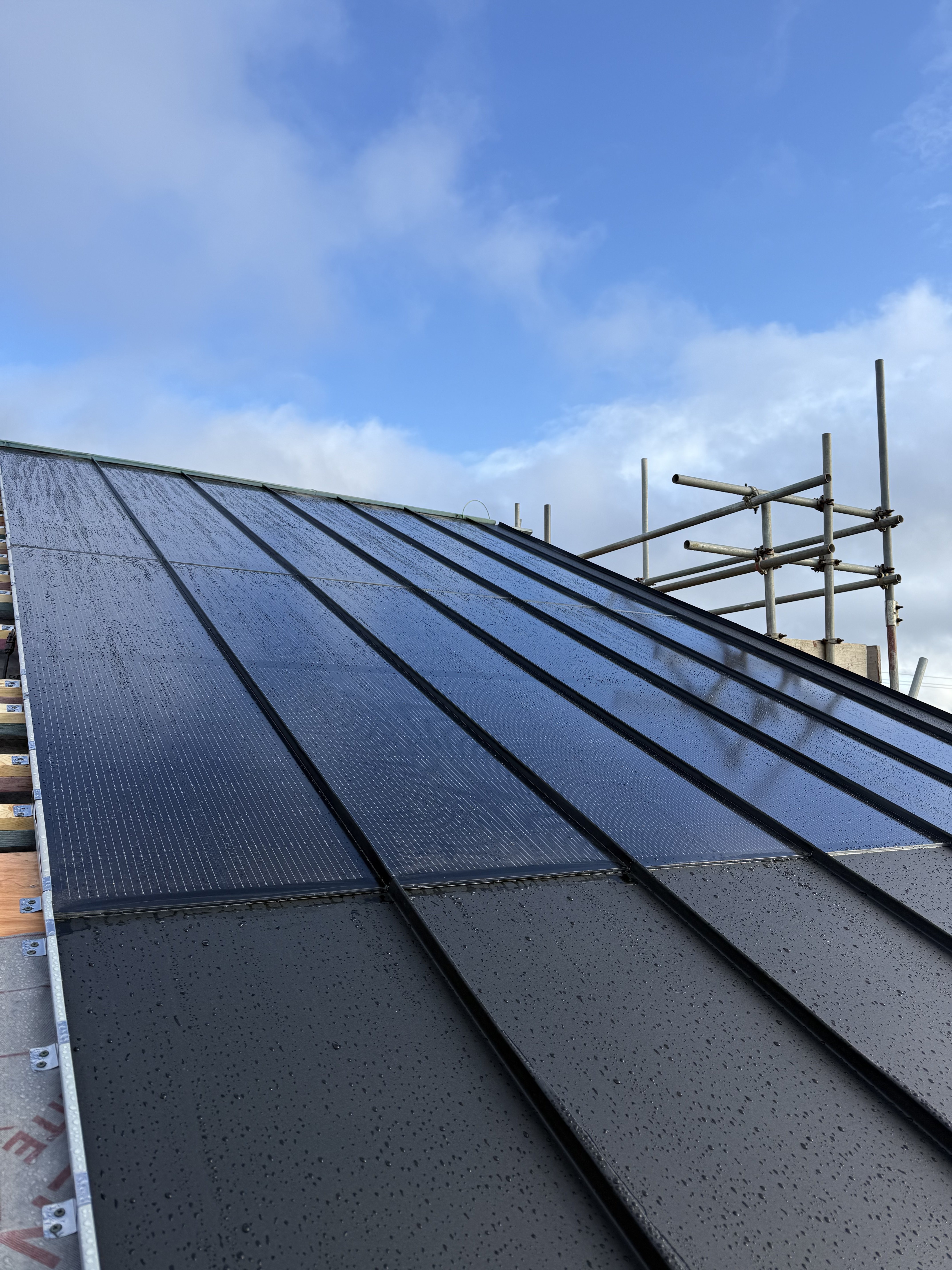 Close-up of Roofit.Solar panels